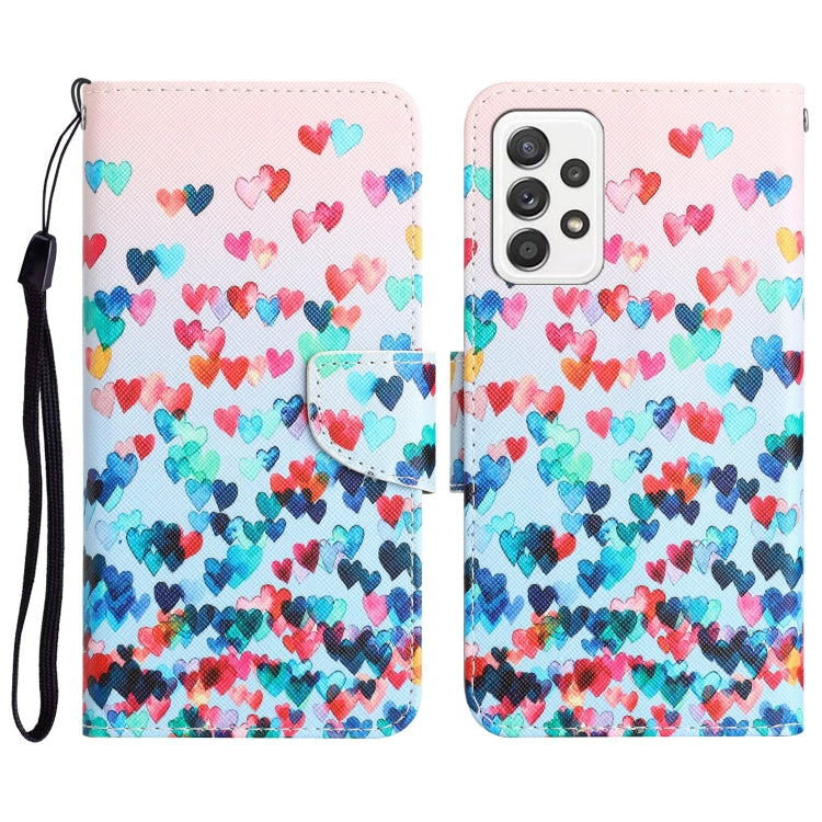 Custodia per telefono in pelle con disegno colorato, For Samsung Galaxy A33 5G