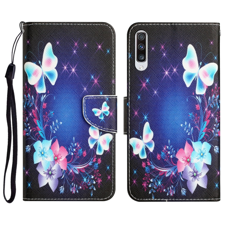 Custodia per telefono in pelle con disegno colorato, For Samsung Galaxy A50