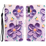 Custodia per telefono in pelle con disegno colorato, For Samsung Galaxy A50