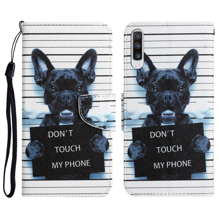 Custodia per telefono in pelle con disegno colorato, For Samsung Galaxy A70