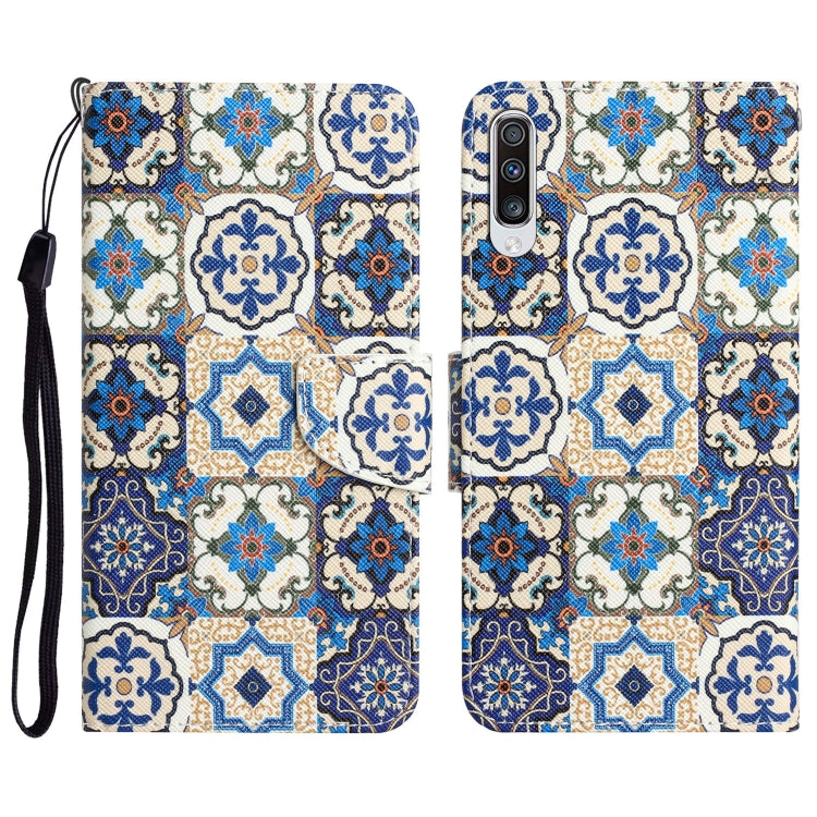 Custodia per telefono in pelle con disegno colorato, For Samsung Galaxy A70