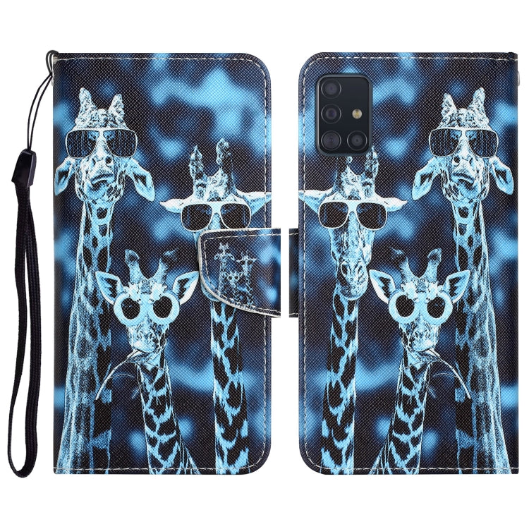 Custodia per telefono in pelle con disegno colorato, For Samsung Galaxy A71