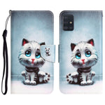 Custodia per telefono in pelle con disegno colorato, For Samsung Galaxy A71