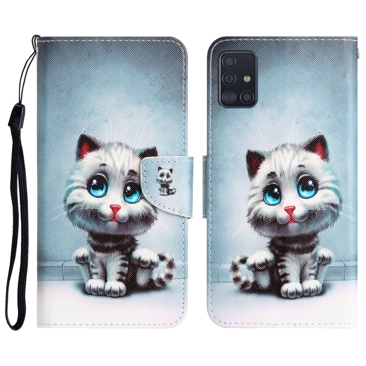 Custodia per telefono in pelle con disegno colorato, For Samsung Galaxy A71