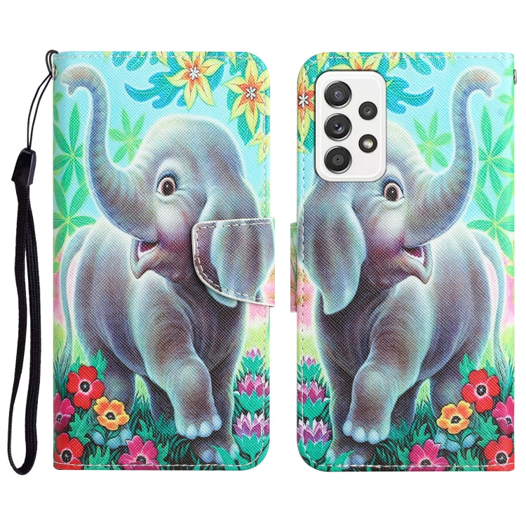 Custodia per telefono in pelle con disegno colorato, For Samsung Galaxy A72 5G / 4G