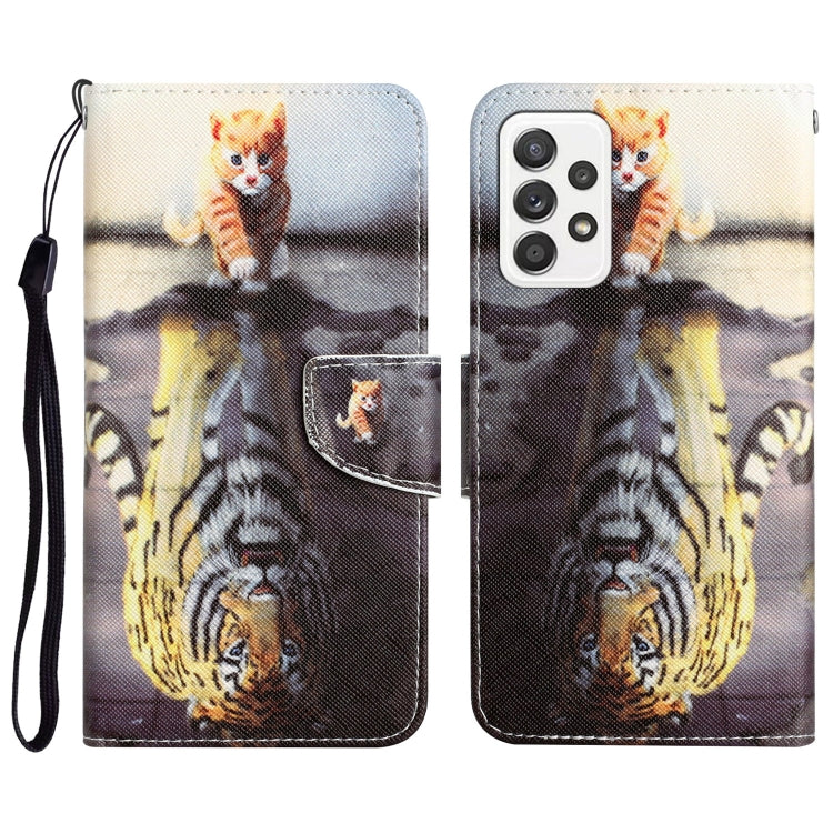 Custodia per telefono in pelle con disegno colorato, For Samsung Galaxy A72 5G / 4G