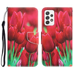 Custodia per telefono in pelle con disegno colorato, For Samsung Galaxy A72 5G / 4G