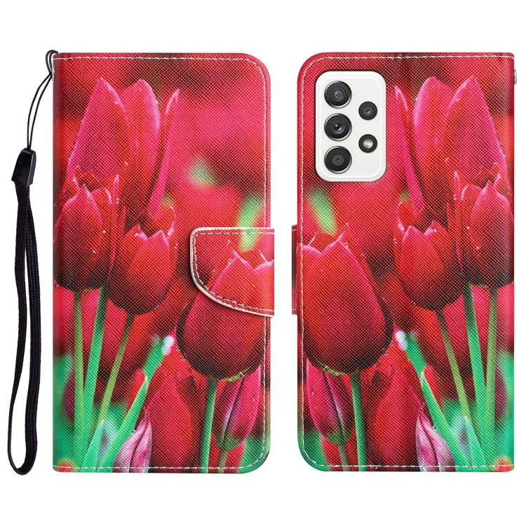 Custodia per telefono in pelle con disegno colorato, For Samsung Galaxy A72 5G / 4G