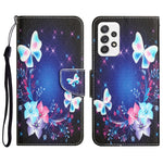 Custodia per telefono in pelle con disegno colorato, For Samsung Galaxy A72 5G / 4G