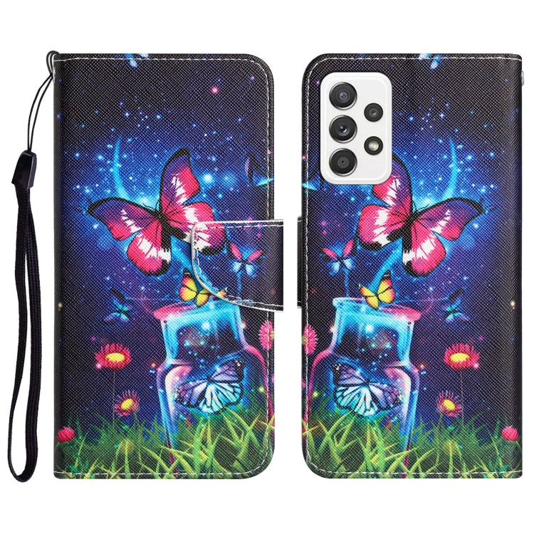 Custodia per telefono in pelle con disegno colorato, For Samsung Galaxy A72 5G / 4G