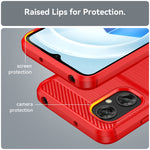 Custodia in TPU in fibra di carbonio con trama spazzolata, For Xiaomi Poco M4 5G Global, For Xiaomi Poco M5 4G, For Motorola Edge 30 Fusion