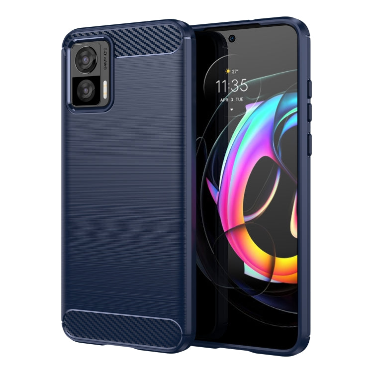 Custodia in TPU in fibra di carbonio con trama spazzolata, For Xiaomi Poco M4 5G Global, For Xiaomi Poco M5 4G, For Motorola Edge 30 Fusion