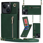 Custodia per telefono quadrata con cerniera a tracolla con supporto, For iPhone 14, For iPhone 14 Plus, For iPhone 14 Pro, For iPhone 14 Pro Max