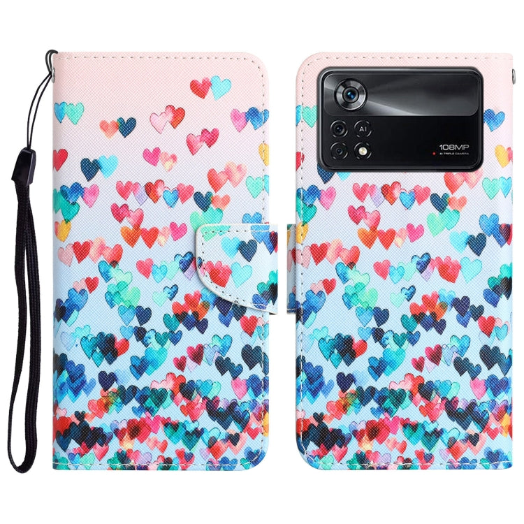 Custodia per telefono in pelle con disegno colorato, For Xiaomi Poco X4 Pro 5G