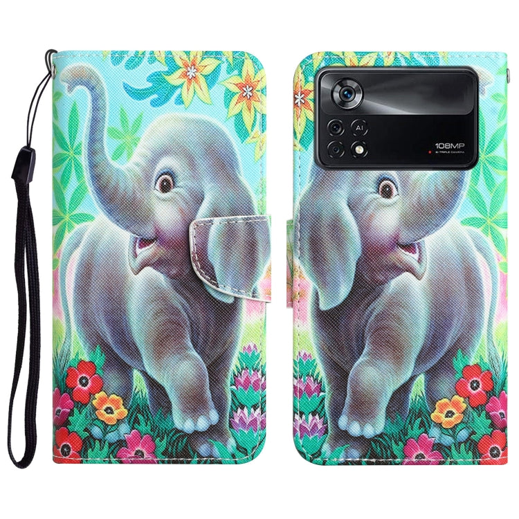 Custodia per telefono in pelle con disegno colorato, For Xiaomi Poco X4 Pro 5G