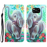 Custodia per telefono in pelle con disegno colorato, For Xiaomi Poco X3 NFC