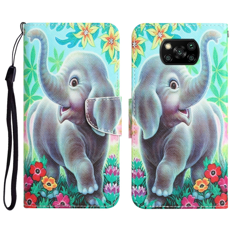 Custodia per telefono in pelle con disegno colorato, For Xiaomi Poco X3 NFC