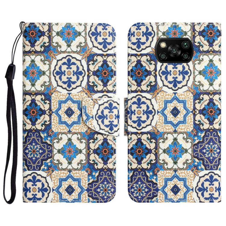 Custodia per telefono in pelle con disegno colorato, For Xiaomi Poco X3 NFC