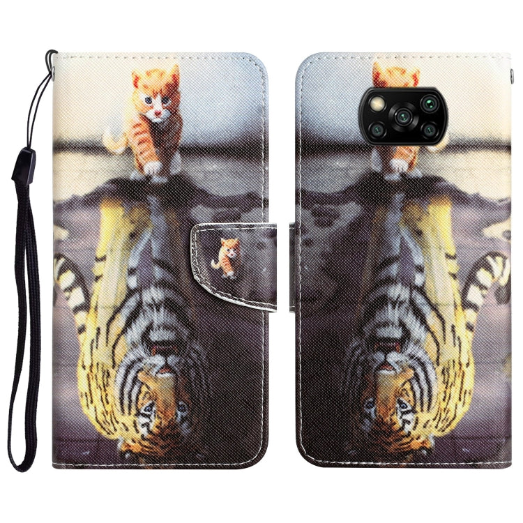 Custodia per telefono in pelle con disegno colorato, For Xiaomi Poco X3 NFC