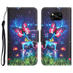 Custodia per telefono in pelle con disegno colorato, For Xiaomi Poco X3 NFC