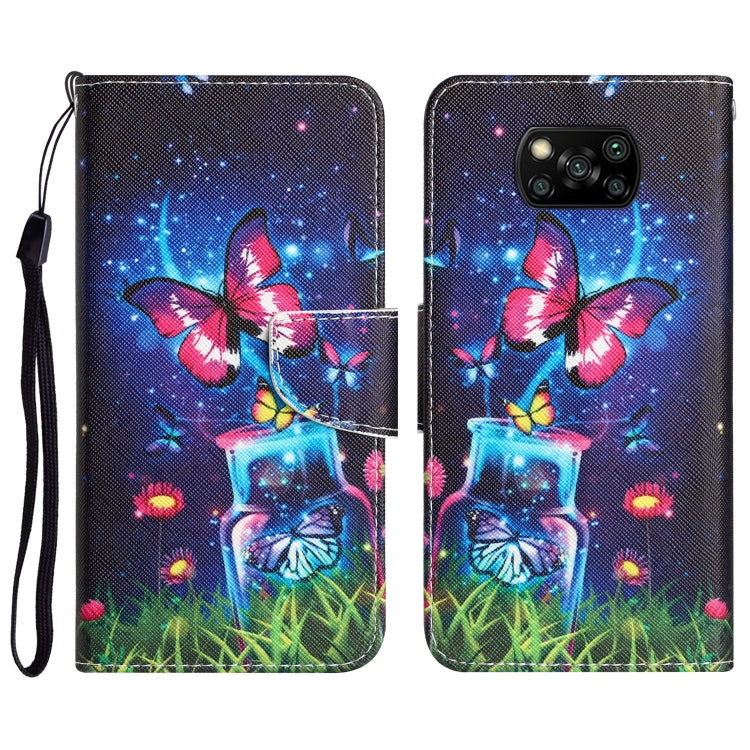 Custodia per telefono in pelle con disegno colorato, For Xiaomi Poco X3 NFC