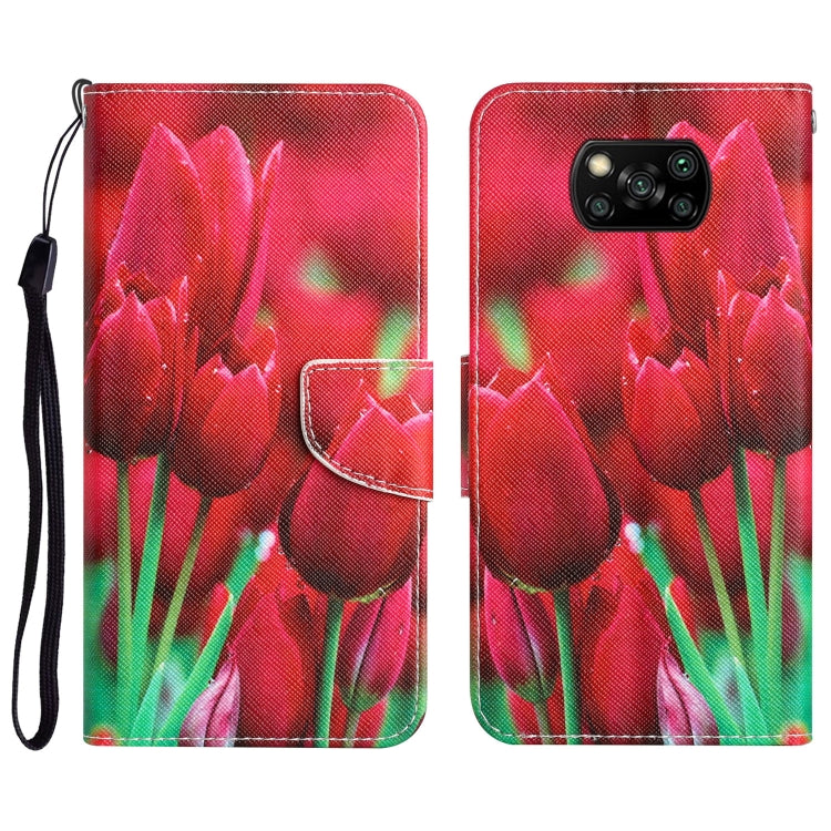 Custodia per telefono in pelle con disegno colorato, For Xiaomi Poco X3 NFC