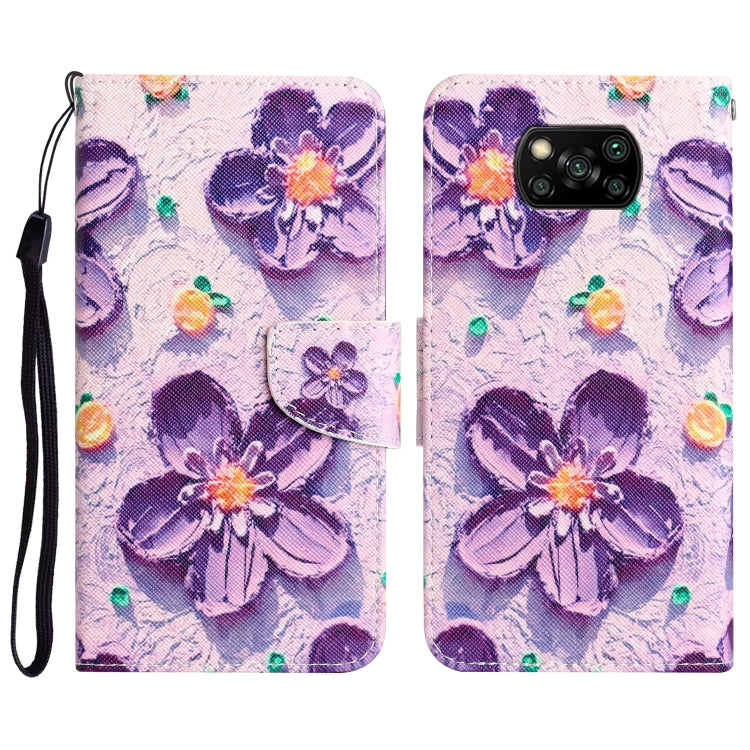 Custodia per telefono in pelle con disegno colorato, For Xiaomi Poco X3 NFC