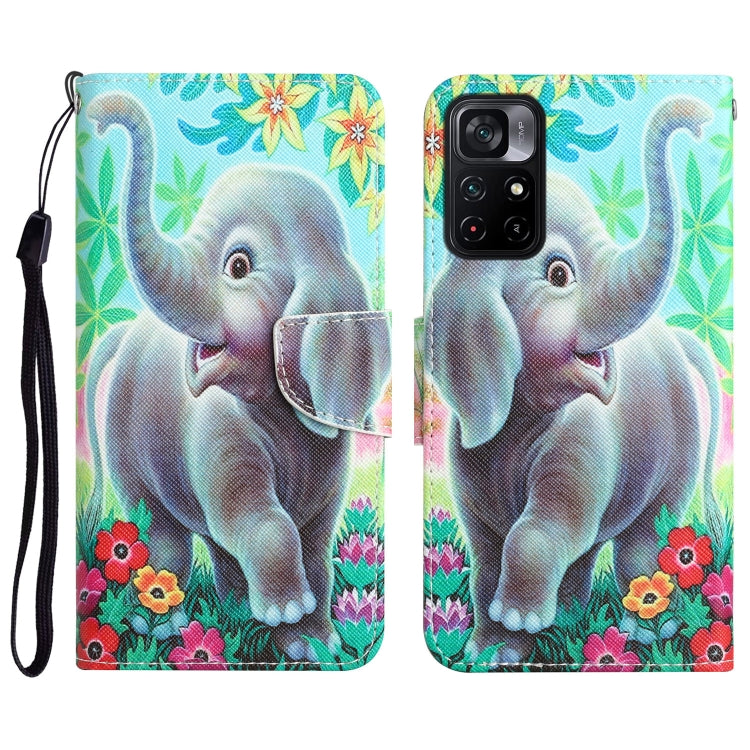 Custodia per telefono in pelle con disegno colorato, For Xiaomi Poco M4 Pro 5G