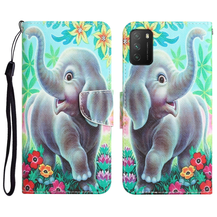 Custodia per telefono in pelle con disegno colorato, For Xiaomi Poco M3