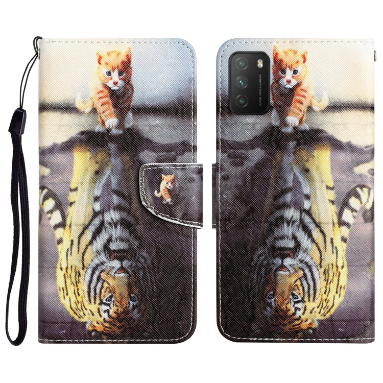 Custodia per telefono in pelle con disegno colorato, For Xiaomi Poco M3