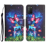 Custodia per telefono in pelle con disegno colorato, For Xiaomi Poco M3