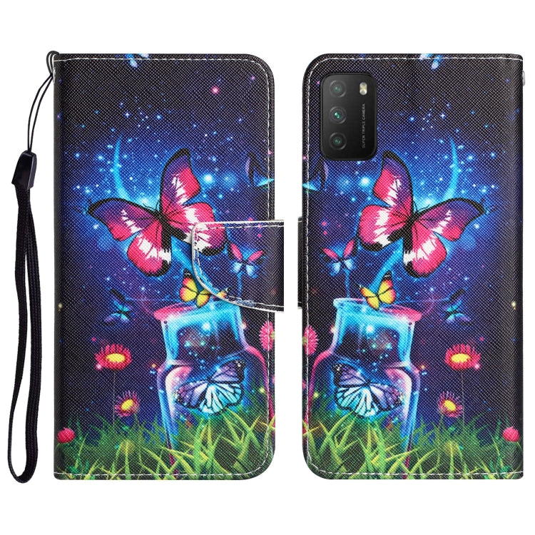 Custodia per telefono in pelle con disegno colorato, For Xiaomi Poco M3