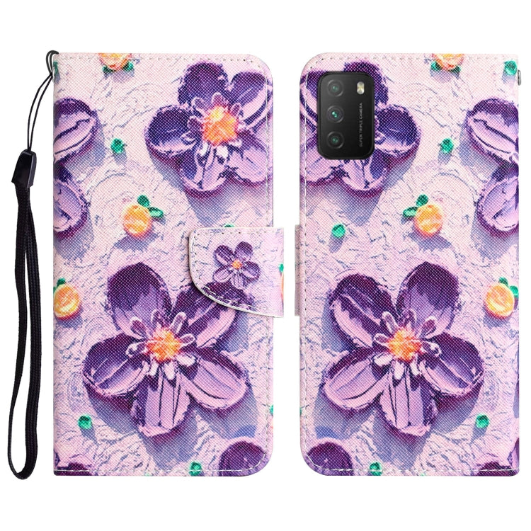 Custodia per telefono in pelle con disegno colorato, For Xiaomi Poco M3