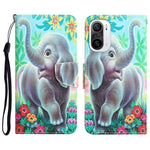 Custodia per telefono in pelle con disegno colorato, For Xiaomi Poco F3
