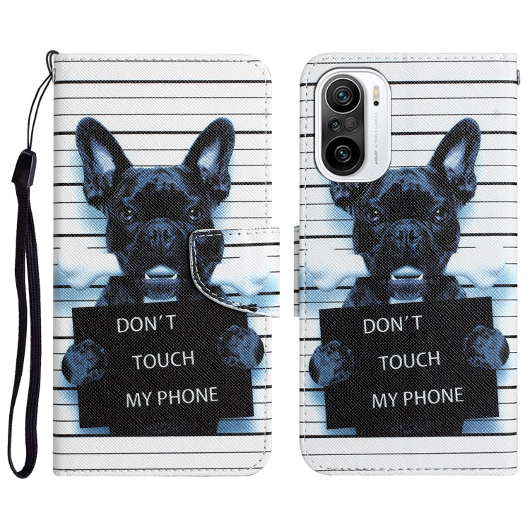 Custodia per telefono in pelle con disegno colorato, For Xiaomi Poco F3