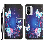 Custodia per telefono in pelle con disegno colorato, For Xiaomi Poco F3