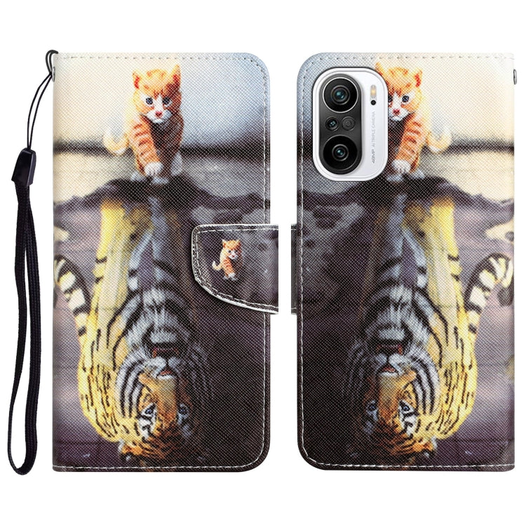 Custodia per telefono in pelle con disegno colorato, For Xiaomi Poco F3