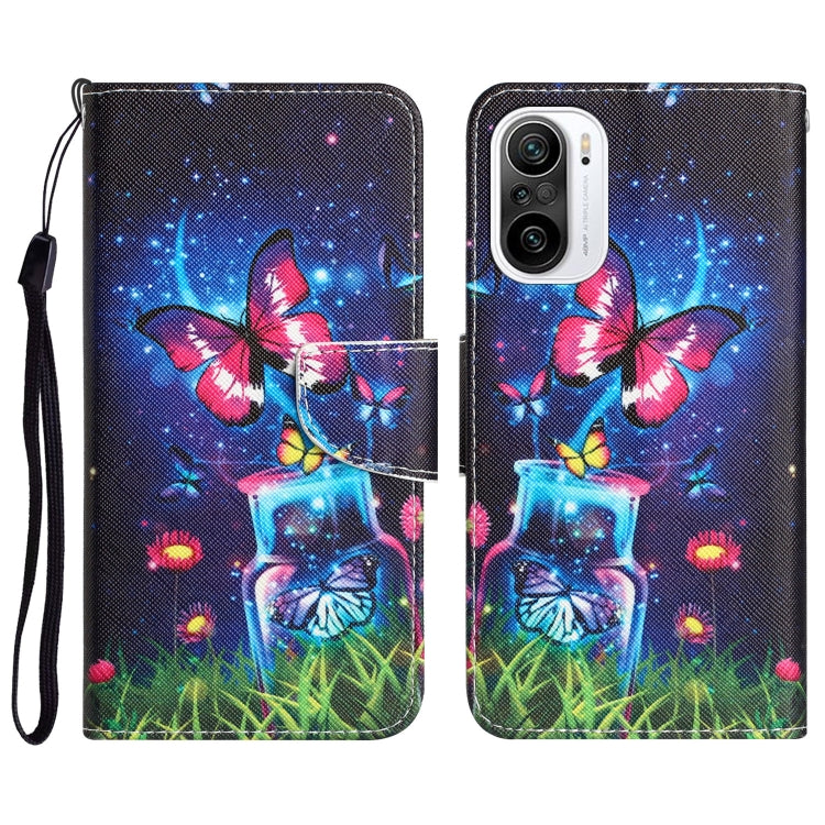 Custodia per telefono in pelle con disegno colorato, For Xiaomi Poco F3