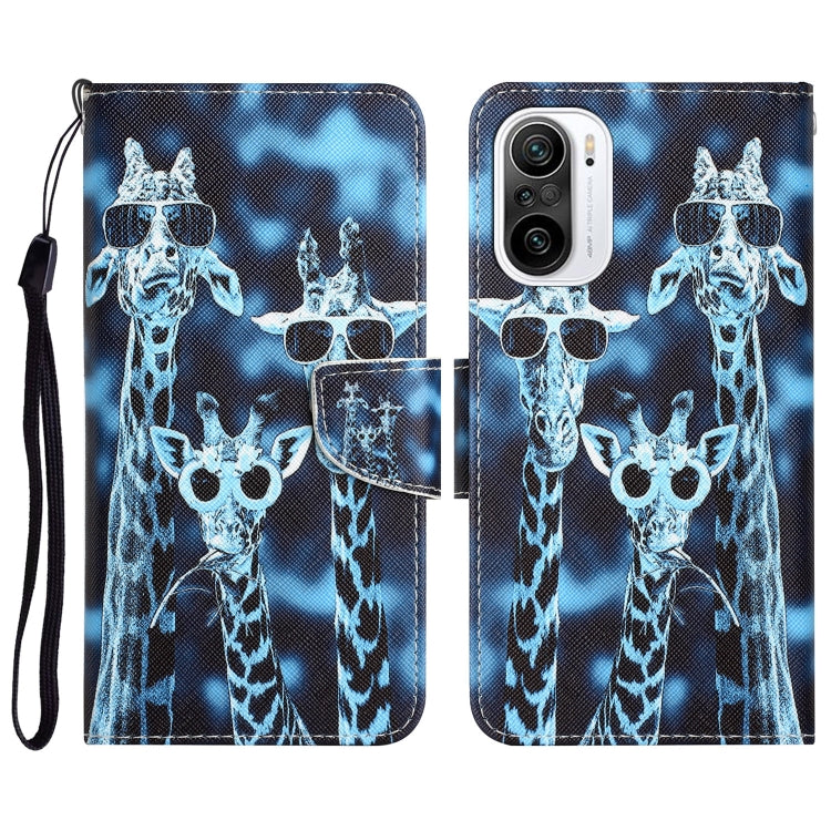 Custodia per telefono in pelle con disegno colorato, For Xiaomi Poco F3