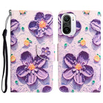 Custodia per telefono in pelle con disegno colorato, For Xiaomi Poco F3