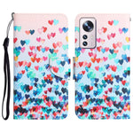Custodia per telefono in pelle con disegno colorato, For Xiaomi 12 Lite