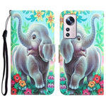 Custodia per telefono in pelle con disegno colorato, For Xiaomi 12 Lite