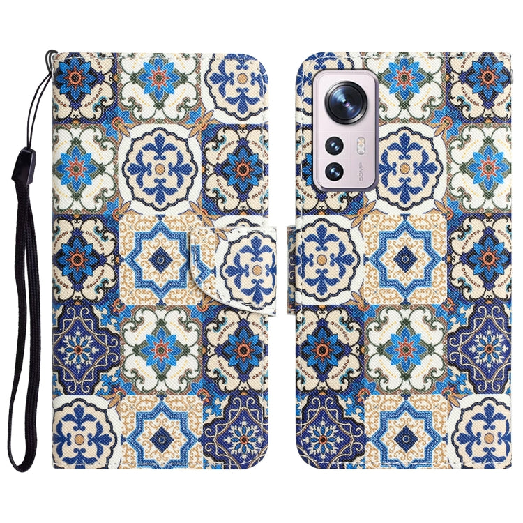 Custodia per telefono in pelle con disegno colorato, For Xiaomi 12 Lite