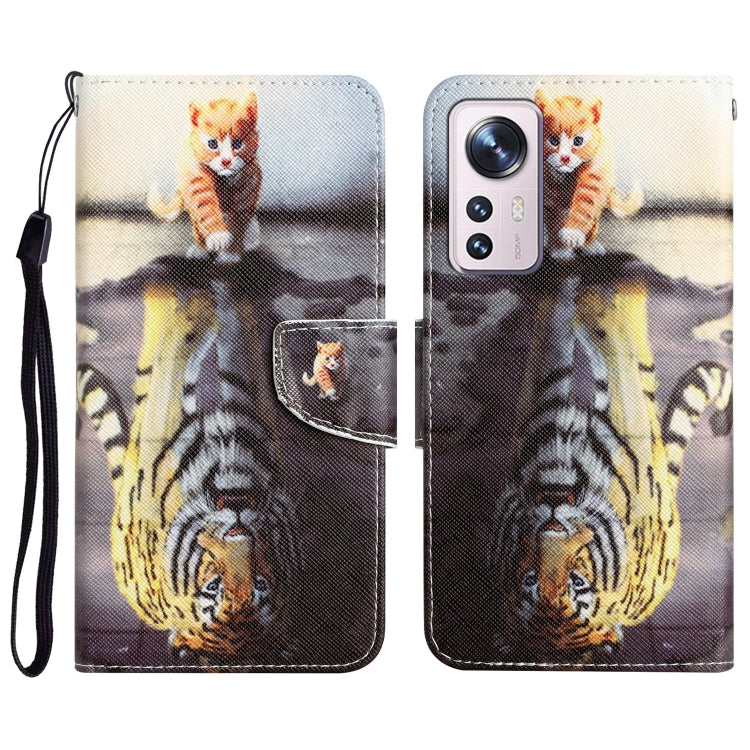 Custodia per telefono in pelle con disegno colorato, For Xiaomi 12 Lite