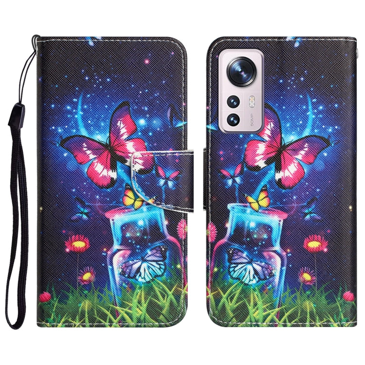 Custodia per telefono in pelle con disegno colorato, For Xiaomi 12 Lite