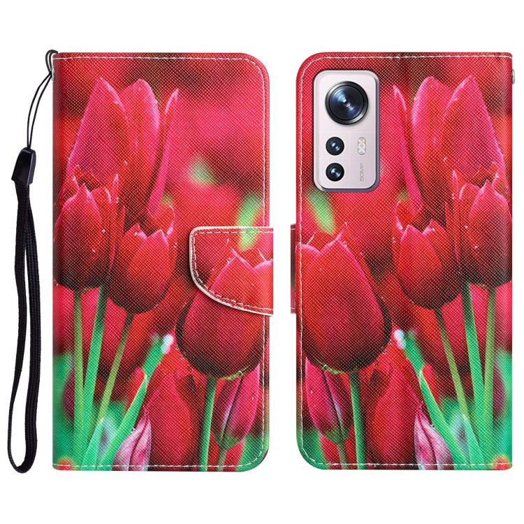 Custodia per telefono in pelle con disegno colorato, For Xiaomi 12 Lite