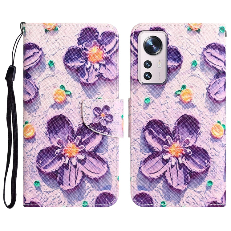 Custodia per telefono in pelle con disegno colorato, For Xiaomi 12 Lite