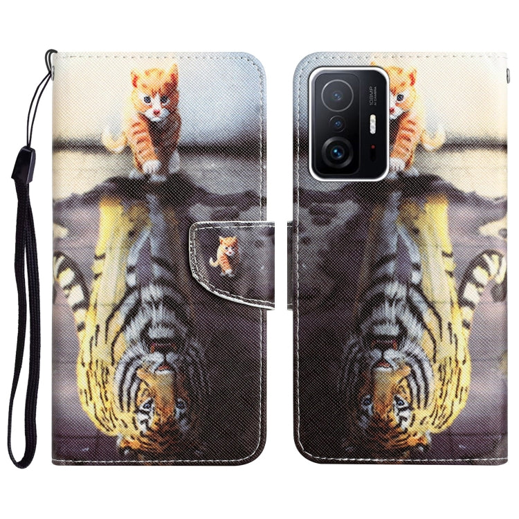 Custodia per telefono in pelle con disegno colorato, For Xiaomi 11T
