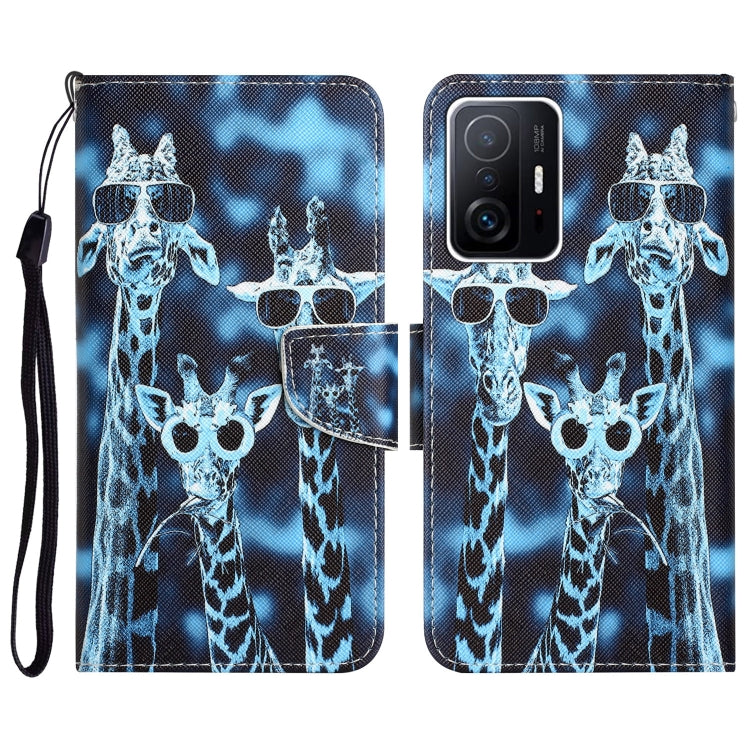 Custodia per telefono in pelle con disegno colorato, For Xiaomi 11T