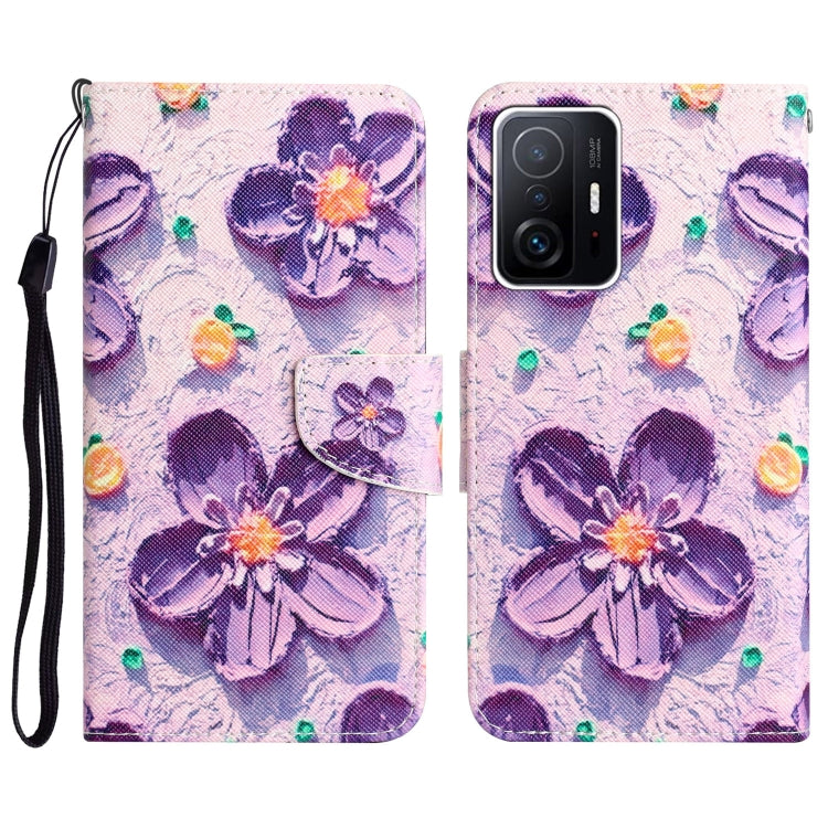 Custodia per telefono in pelle con disegno colorato, For Xiaomi 11T